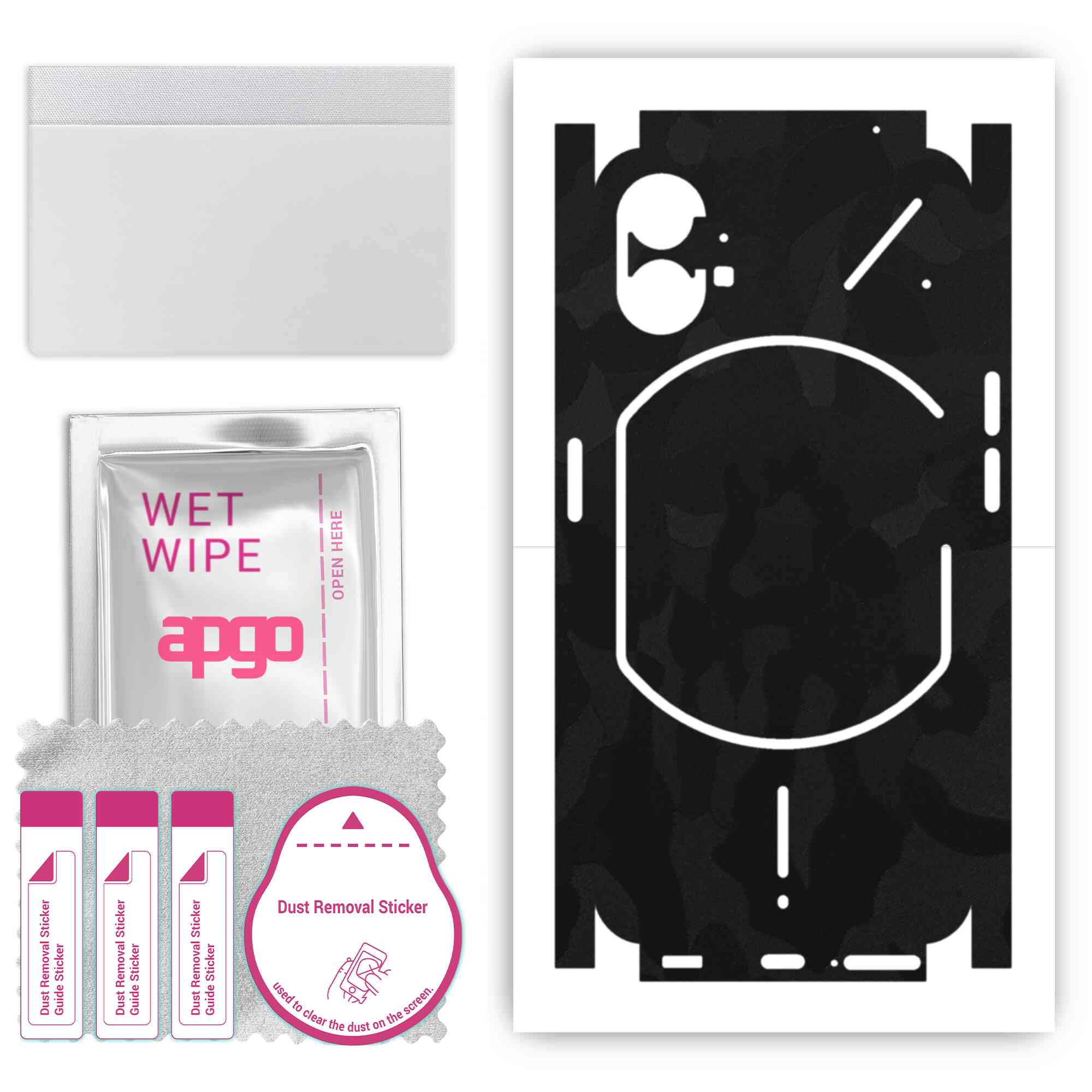 Apgo Protective Skin Sticker for the back+sides compatible with Nothing Phone 1, Full Wrap Film, Foil, Vinyl - Pattern Black Camo
Apgo Protective Skin Sticker for the back+sides compatible with Nothing Phone 1, Full Wrap Film, Foil, Vinyl - Pattern Black Camo