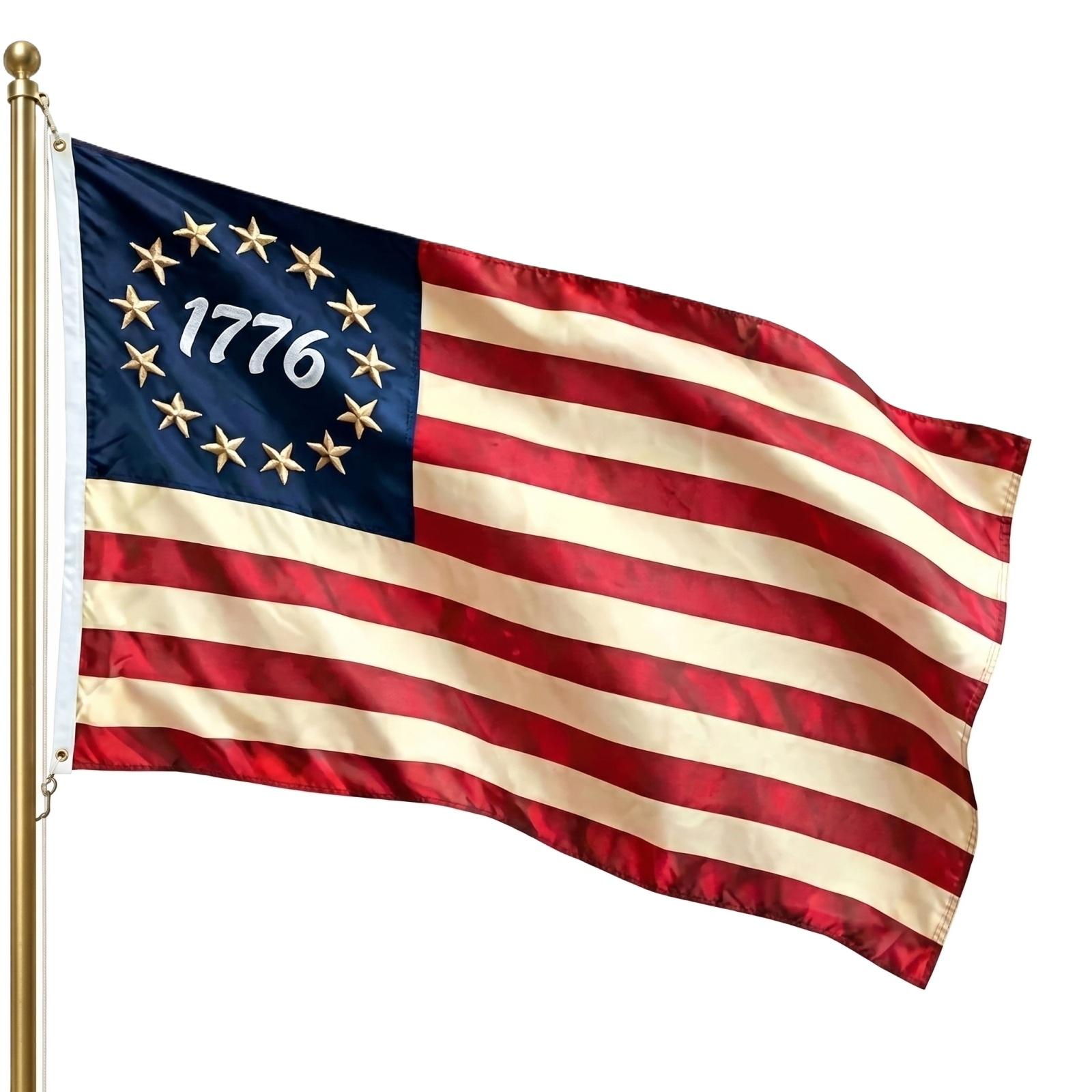 3x5 FT Single Layer Double Sided 1776 Garden Flag Outdoor Polyester Material for Commemoration Display Use one size
3x5 FT Single Layer Double Sided 1776 Garden Flag Outdoor Polyester Material for Commemoration Display Use one size