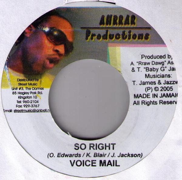 7inch Record VOICEMAIL / JAGWA - So Right / When Dem Want It NONE Ahrrar Producti 2005 Jamaica Reggae, Ska & Dub Used
7inch Record VOICEMAIL / JAGWA - So Right / When Dem Want It NONE Ahrrar Producti 2005 Jamaica Reggae, Ska & Dub Used