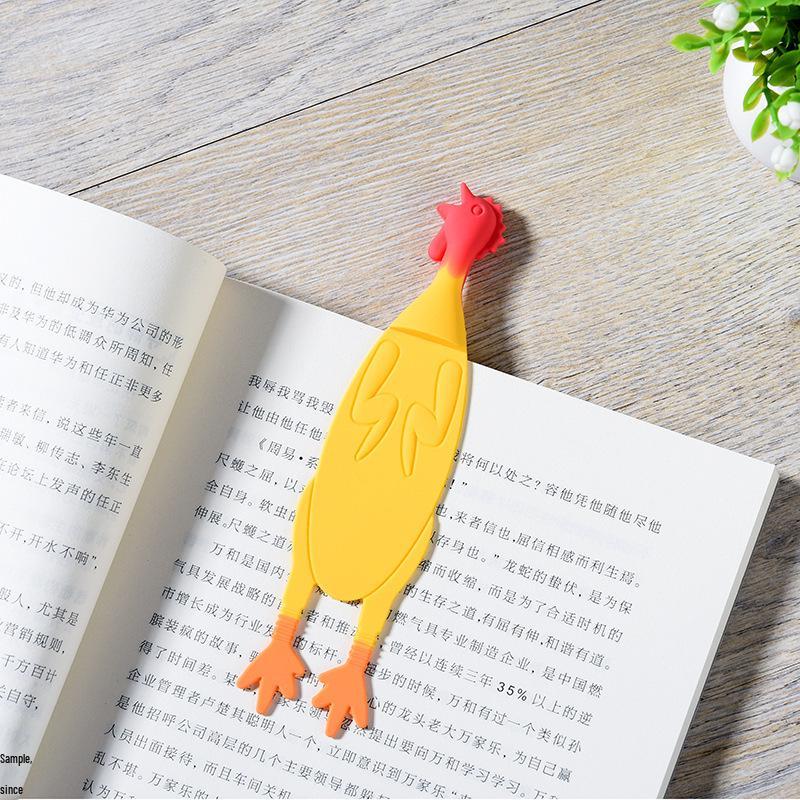 Scream Chicken Silicone Bookmark - Creative Reading Accessory
Scream Chicken Silicone Bookmark - Creative Reading Accessory