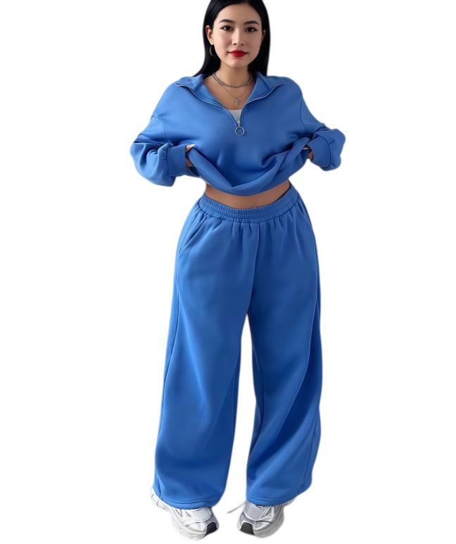 2025 Women s Casual Half-Zip Hoodie and Long Pants Set - European & American Autumn/Winter Style. Small королевский синий
2025 Women s Casual Half-Zip Hoodie and Long Pants Set - European & American Autumn/Winter Style. Small королевский синий