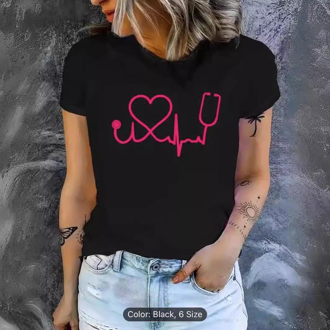 European and American summer fashion women s letter print women s clothing classic fashion short-sleeved crew neck top 5XL чорний
European and American summer fashion women s letter print women s clothing classic fashion short-sleeved crew neck top 5XL чорний