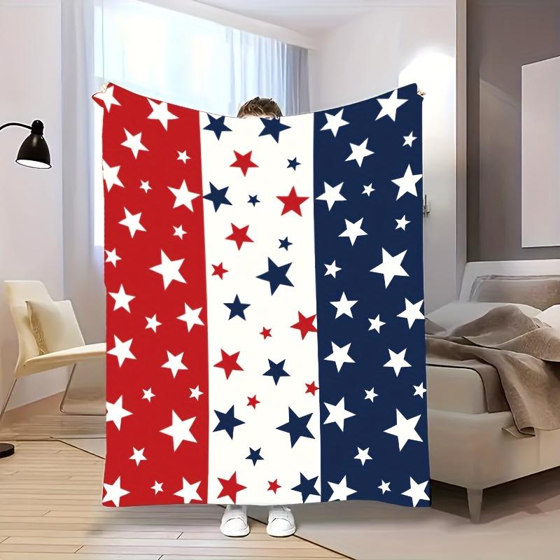 Patriotic American Flag Star-Spangled Fleece Blanket – Red, White & Blue Star Pattern, Soft & Cozy Throw for Living Room or Bedroom Décor, A 150x200cm
Patriotic American Flag Star-Spangled Fleece Blanket – Red, White & Blue Star Pattern, Soft & Cozy Throw for Living Room or Bedroom Décor, A 150x200cm
