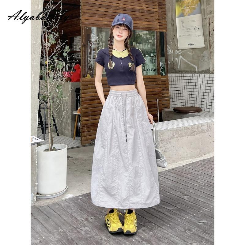 Safari Style Summer Autumn Women Midi A-Line Skirt High Waist White Black Navy Blue Gray Skirt Drawstring Casual Loose Skirt With Pockets One Size білий
Safari Style Summer Autumn Women Midi A-Line Skirt High Waist White Black Navy Blue Gray Skirt Drawstring Casual Loose Skirt With Pockets One Size білий