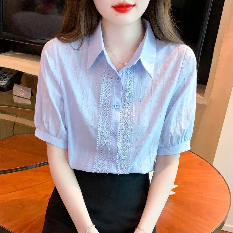 Women s white short-sleeve shirt, summer 2026 new fashion solid color casual top 2XL світло-синій колір
Women s white short-sleeve shirt, summer 2026 new fashion solid color casual top 2XL світло-синій колір