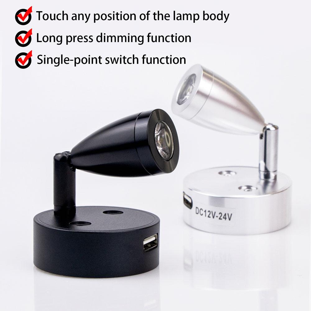 DC 12V 24V LED Interior Reading Light With Smart Touch Dimmable Wall Sconce Lamp USB Charging Port Bedroom Wall Lighintg
DC 12V 24V LED Interior Reading Light With Smart Touch Dimmable Wall Sconce Lamp USB Charging Port Bedroom Wall Lighintg
