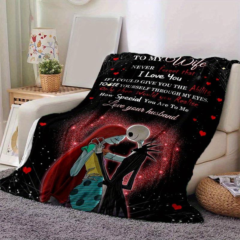 1pc. Romantic Nightmare Before Christmas Jack & Sally Love Quote Blanket, Perfect Gift for Wife, Special Valentine s Day Present, Cozy Throw 100x150cm
1pc. Romantic Nightmare Before Christmas Jack & Sally Love Quote Blanket, Perfect Gift for Wife, Special Valentine s Day Present, Cozy Throw 100x150cm