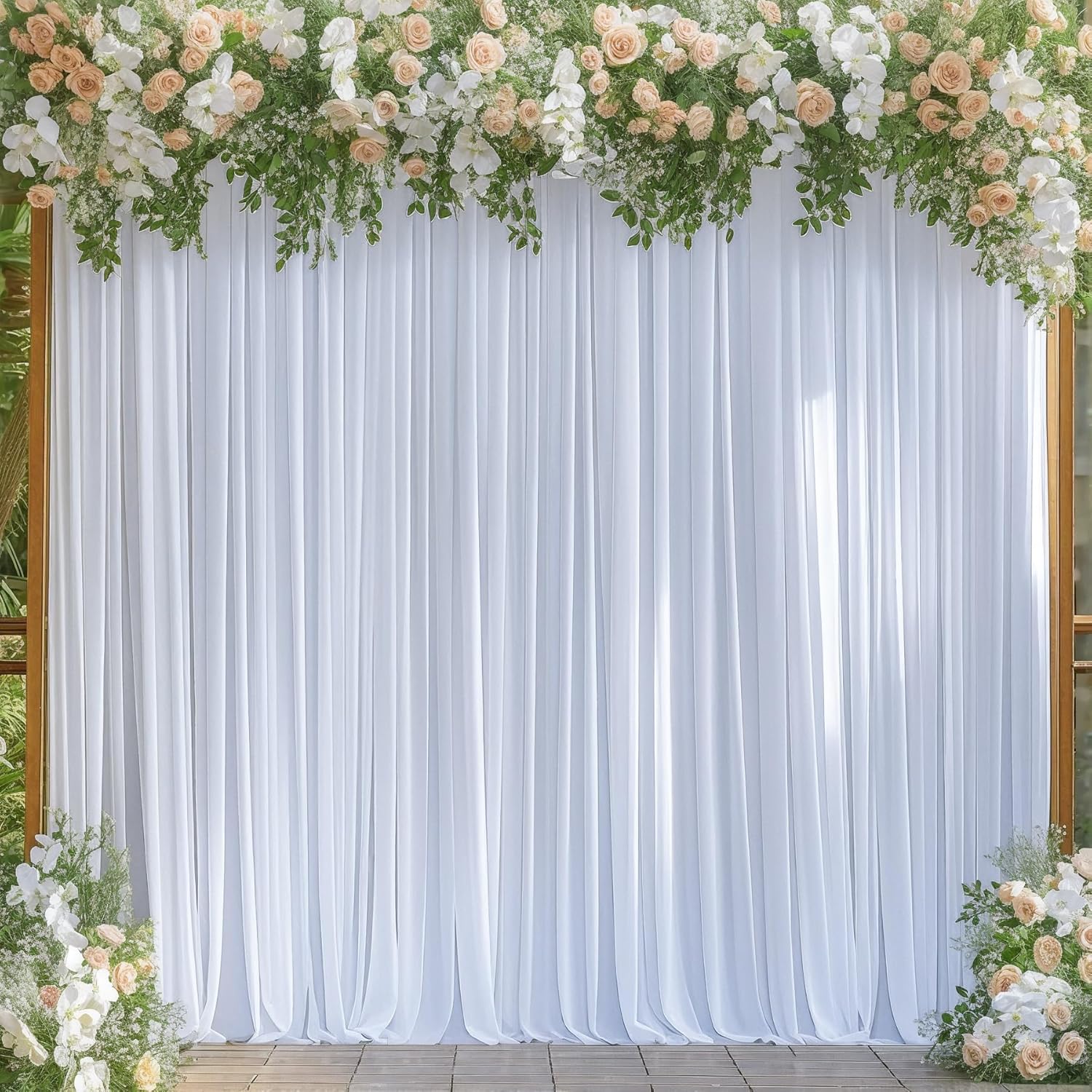White Backdrop Curtains for Parties - White Wedding Backdrop for Baby Shower Birthday Photo Home Party Curtains Backdrop 1 Panel W150xH215cm(5x7FT)
White Backdrop Curtains for Parties - White Wedding Backdrop for Baby Shower Birthday Photo Home Party Curtains Backdrop 1 Panel W150xH215cm(5x7FT)