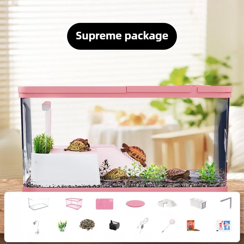 Turtle Tank Glass with Sunlight Backlight Desktop Landscaping Turtle Tank Terrariums Breeding Container Reptile Pet Product
Turtle Tank Glass with Sunlight Backlight Desktop Landscaping Turtle Tank Terrariums Breeding Container Reptile Pet Product