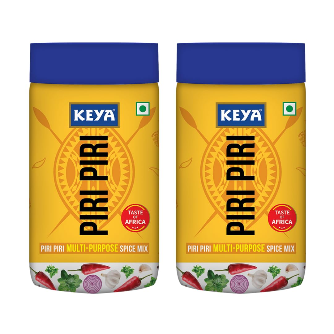 Keya Piri Piri | Peri Peri | Exotic Spice Mix | Multi-purpose Seasoning | Zero Artifical Colours | No Added MSG | Instant Seasoning Mix |Marinade
Keya Piri Piri | Peri Peri | Exotic Spice Mix | Multi-purpose Seasoning | Zero Artifical Colours | No Added MSG | Instant Seasoning Mix |Marinade