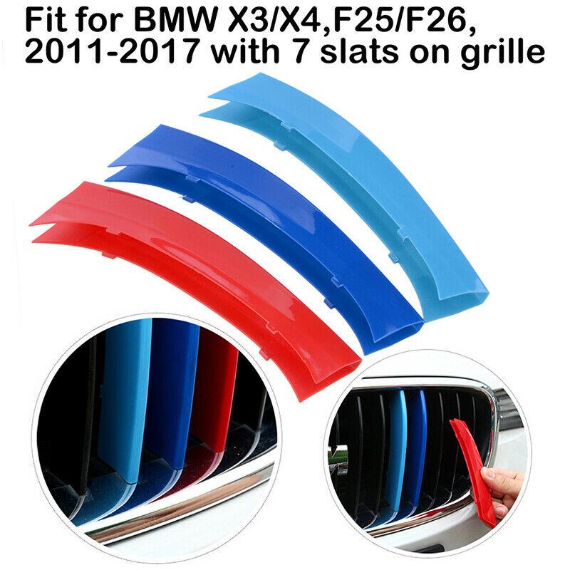 7 планок решетки радиатора крышки зажима для BMW X3 / X4, F25 / F26, 2011-17 Передняя решетка для почек Sport M Style Цвет Декоративный
7 планок решетки радиатора крышки зажима для BMW X3 / X4, F25 / F26, 2011-17 Передняя решетка для почек Sport M Style Цвет Декоративный