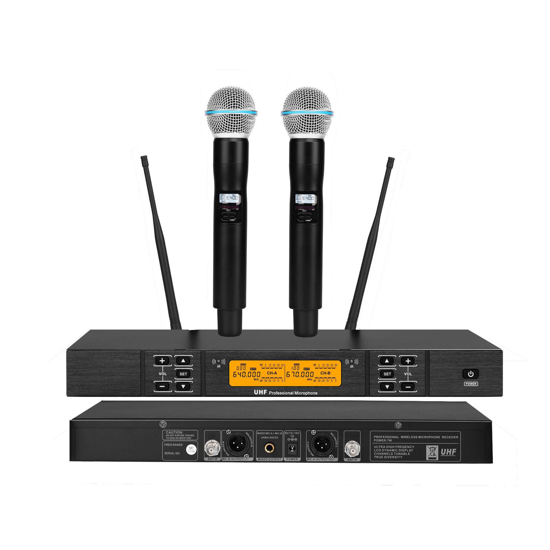 High-End U-Band Wireless Lavalier and Headset Microphone for Conference and Stage UK Plug
High-End U-Band Wireless Lavalier and Headset Microphone for Conference and Stage UK Plug