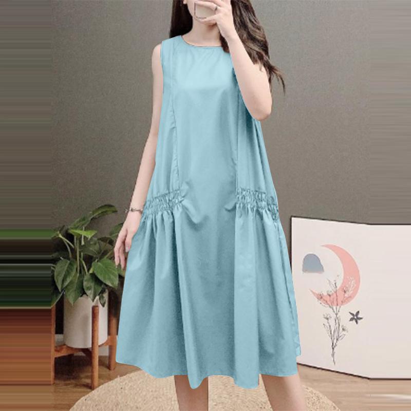 ZANZEA Женское повседневное свободное длинное платье без рукавов с круглым вырезом 3XL синий
ZANZEA Женское повседневное свободное длинное платье без рукавов с круглым вырезом 3XL синий