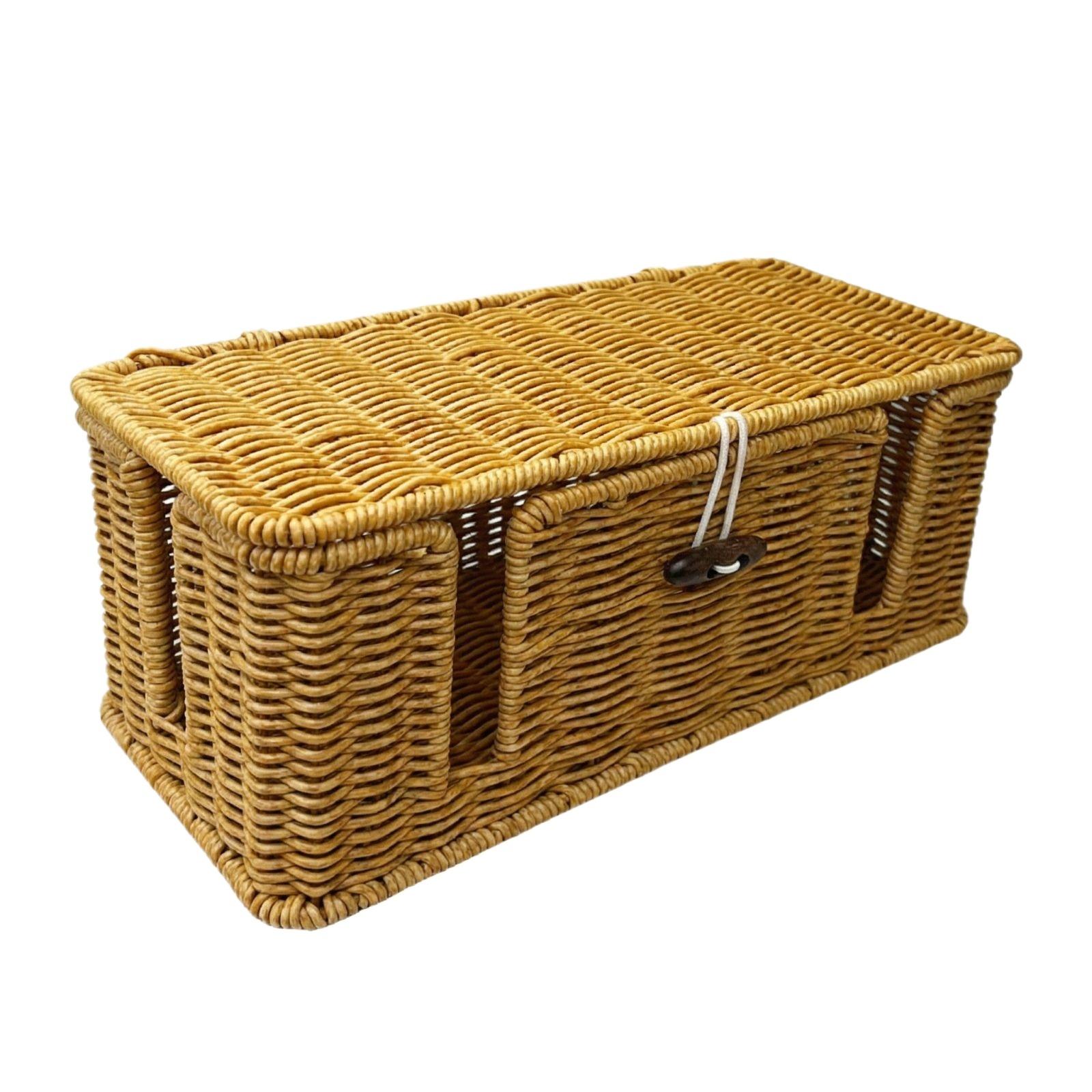 Wicker Storage Basket with Flip Lid Woven Decorative Organizer Box for Household Desktop Toy and Miscellaneous Items Storage
Wicker Storage Basket with Flip Lid Woven Decorative Organizer Box for Household Desktop Toy and Miscellaneous Items Storage