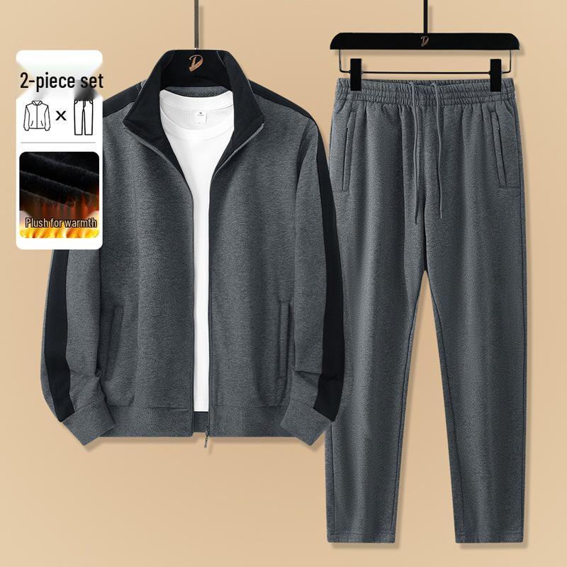 Men s Fleece-Lined Sports Jacket and Trousers Two-Piece Set - Autumn/Winter Collection. L
Men s Fleece-Lined Sports Jacket and Trousers Two-Piece Set - Autumn/Winter Collection. L