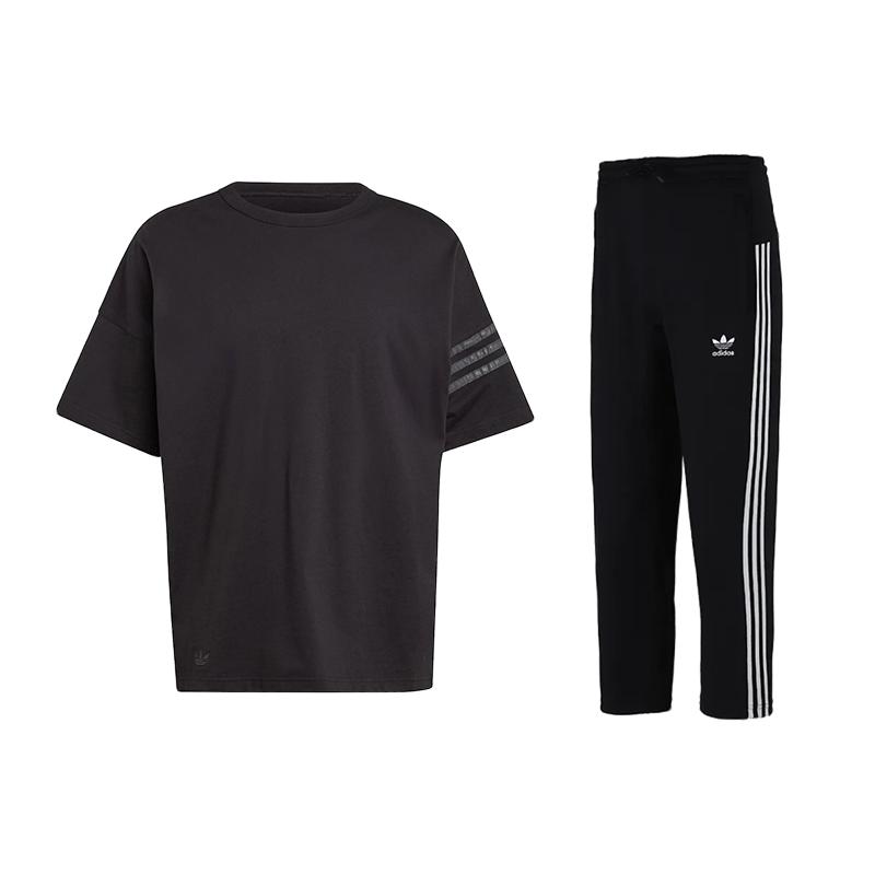 Adidas Comfortable Loose Striped Printed Crew Neck Short Sleeve T-Shirt And Mid Rise Long Pants Casual Sports Set Men Sets Black IR9452+H09121 XL
Adidas Comfortable Loose Striped Printed Crew Neck Short Sleeve T-Shirt And Mid Rise Long Pants Casual Sports Set Men Sets Black IR9452+H09121 XL