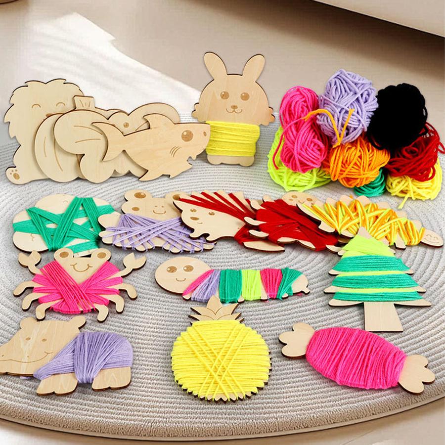 Educational Wooden Lacing Board Montessori Threading ToyDIY Yarn Weaving Craft Kit Fine Motor Skill Toy Kids Gift
Educational Wooden Lacing Board Montessori Threading ToyDIY Yarn Weaving Craft Kit Fine Motor Skill Toy Kids Gift
