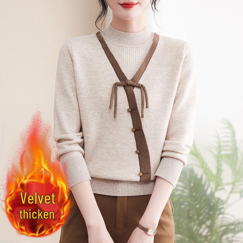 Mom s Cozy Velvet Sweater: Stylish, Thickened Winter Top for Middle-Aged Women 4XL (145-160 jin) охра
Mom s Cozy Velvet Sweater: Stylish, Thickened Winter Top for Middle-Aged Women 4XL (145-160 jin) охра