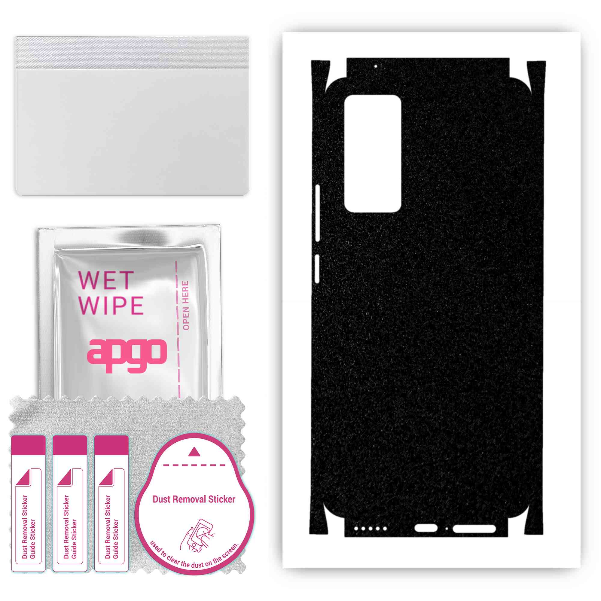 apgo Protective Skin Sticker for the back+sides compatible with Vivo X60t, Full Wrap Film, Foil, Vinyl - Pattern Matte Black
apgo Protective Skin Sticker for the back+sides compatible with Vivo X60t, Full Wrap Film, Foil, Vinyl - Pattern Matte Black