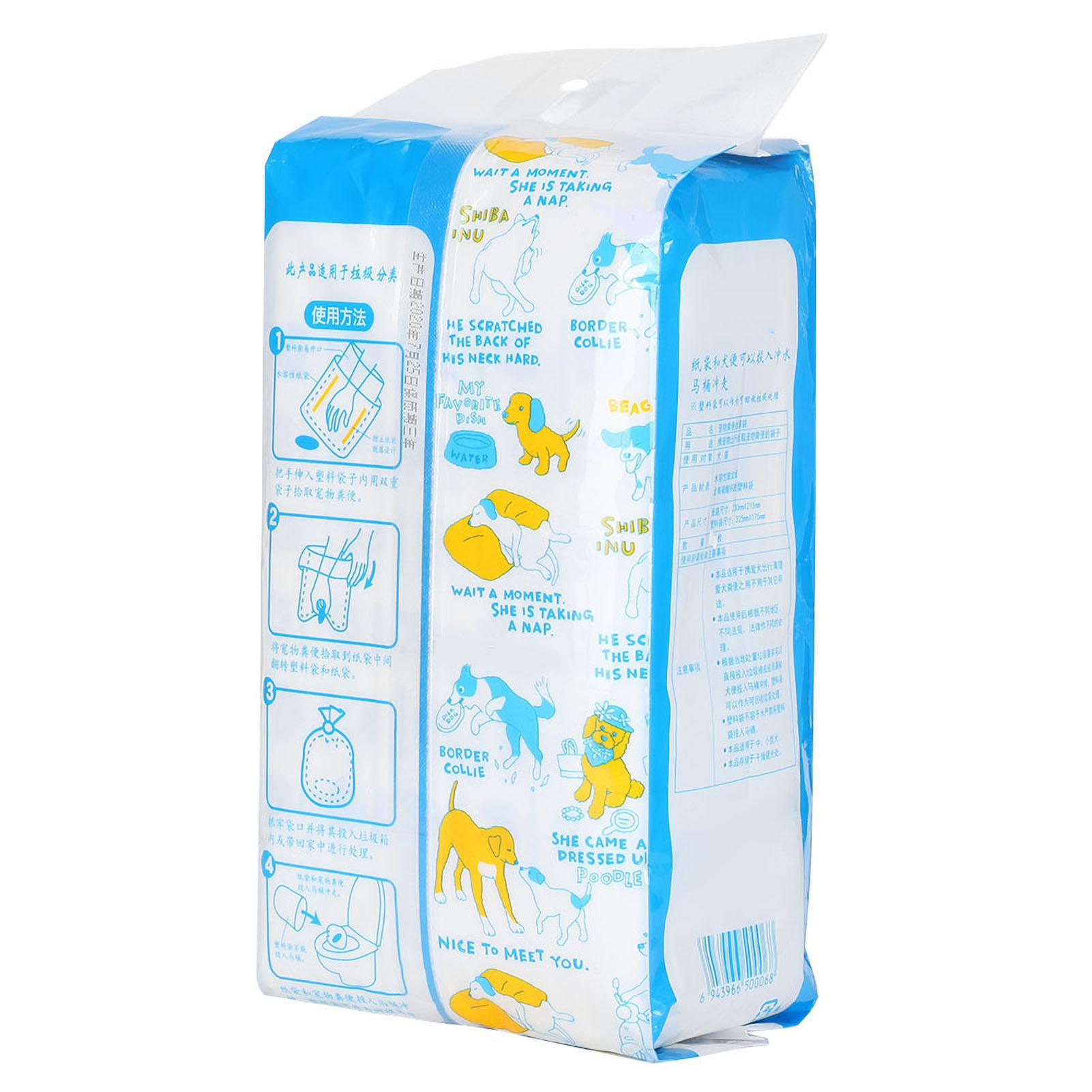 50 шт. Портативные разлагаемые водорастворимые пакеты для собачьих какашек, экологически чистые бумажные пакеты для отходов домашних животных
50 шт. Портативные разлагаемые водорастворимые пакеты для собачьих какашек, экологически чистые бумажные пакеты для отходов домашних животных