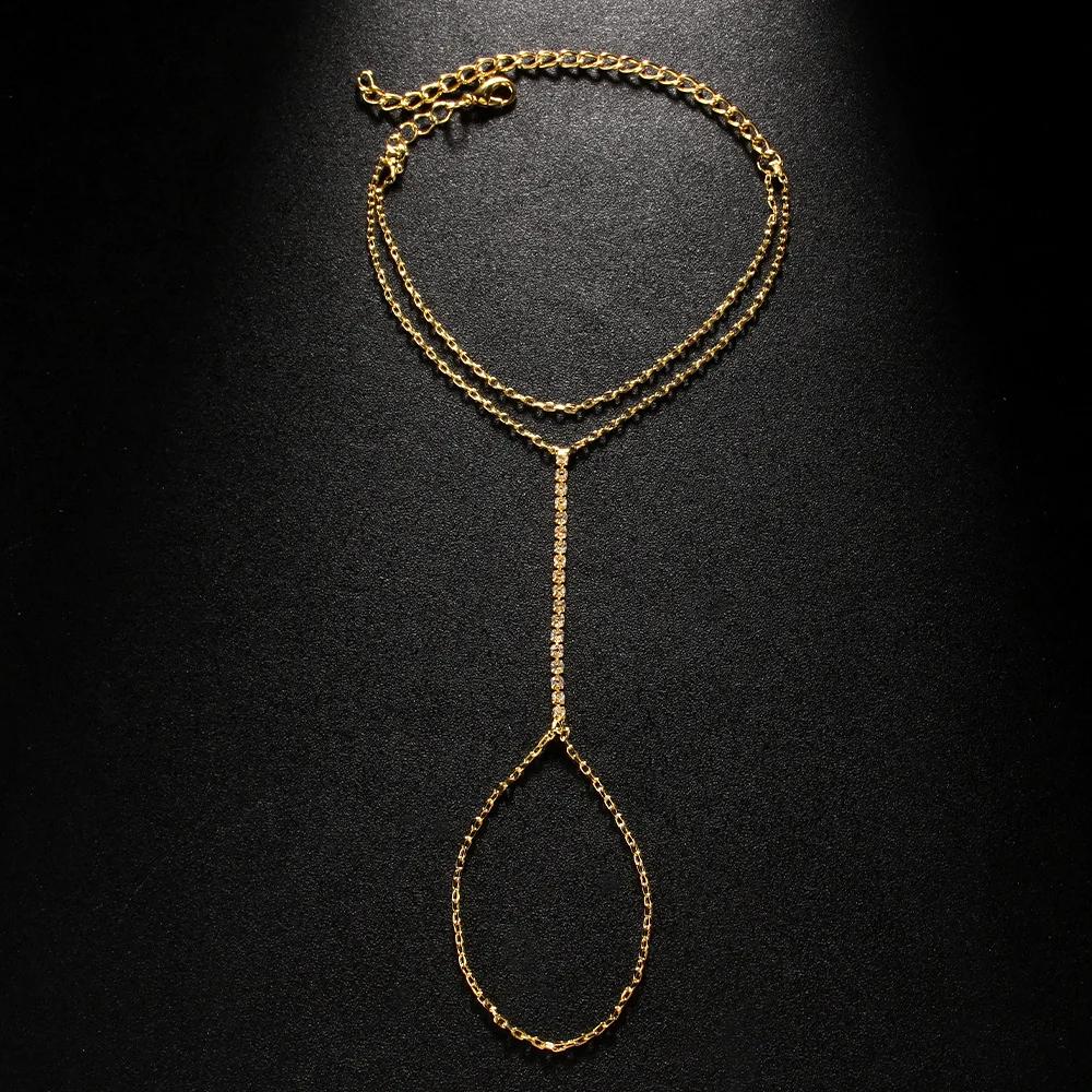 Fashion Stainless Steel Rhinestone Back of Hand Chain Finger Bracelets for Women Trendy Gold Plated Jewelry Wholesale Gift золотий
Fashion Stainless Steel Rhinestone Back of Hand Chain Finger Bracelets for Women Trendy Gold Plated Jewelry Wholesale Gift золотий