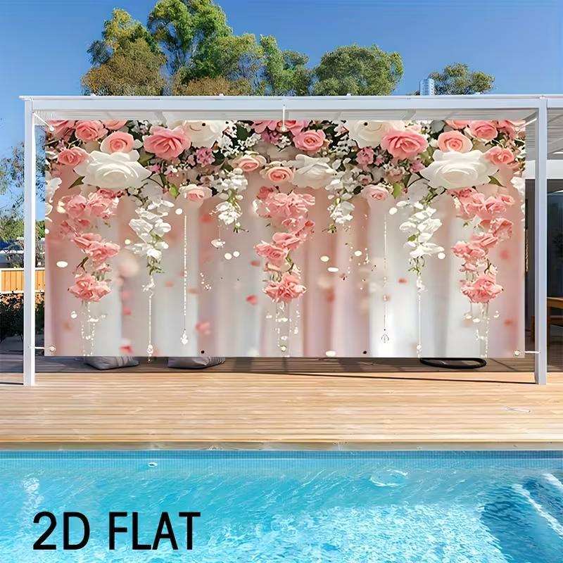 2D Pink White Rose Floral Backdrop, Wedding Ceremony & Bridal Shower Party Decoration 47.2x31.5inch/120*80cm
2D Pink White Rose Floral Backdrop, Wedding Ceremony & Bridal Shower Party Decoration 47.2x31.5inch/120*80cm