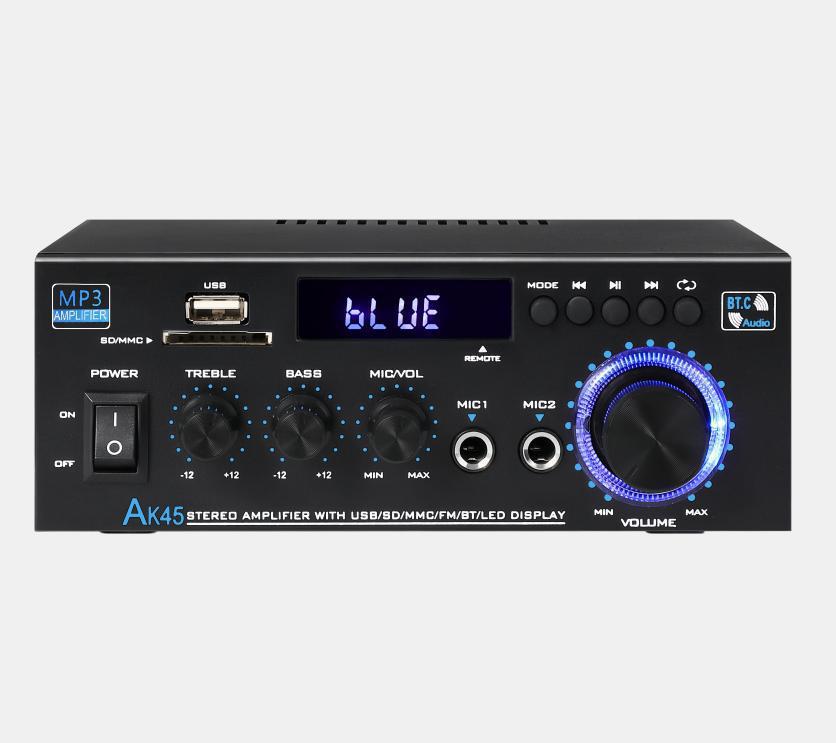 AK45 Высокомощный Bluetooth USB Цифровой Двухканальный Усилитель China Standard - Flat Pins - 220V
AK45 Высокомощный Bluetooth USB Цифровой Двухканальный Усилитель China Standard - Flat Pins - 220V
