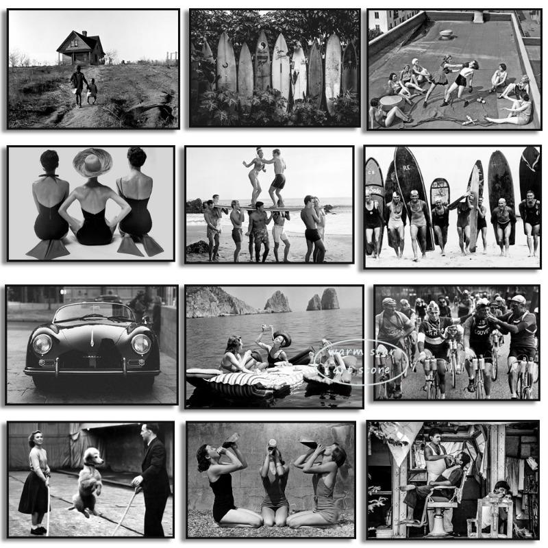 Vintage Black and White Cycling Surf Beach Photography Golf Haircut Poster Print Women Eating Pasta Canvas Painting Home Decor 21cm×30cm NoFrame
Vintage Black and White Cycling Surf Beach Photography Golf Haircut Poster Print Women Eating Pasta Canvas Painting Home Decor 21cm×30cm NoFrame