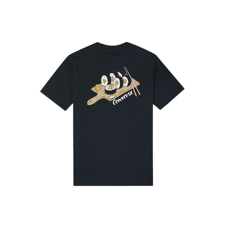 Спортивная футболка с круглым вырезом и короткими рукавами Converse Sushi Print, мужские топы, черные 10022855-A01 
Спортивная футболка с круглым вырезом и короткими рукавами Converse Sushi Print, мужские топы, черные 10022855-A01