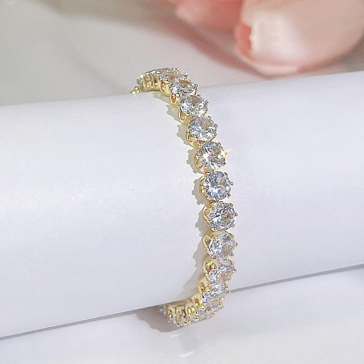 Женский золотой и серебристый теннисный браслет CMM, свадебные украшения с кубическим цирконием золотой
Женский золотой и серебристый теннисный браслет CMM, свадебные украшения с кубическим цирконием золотой