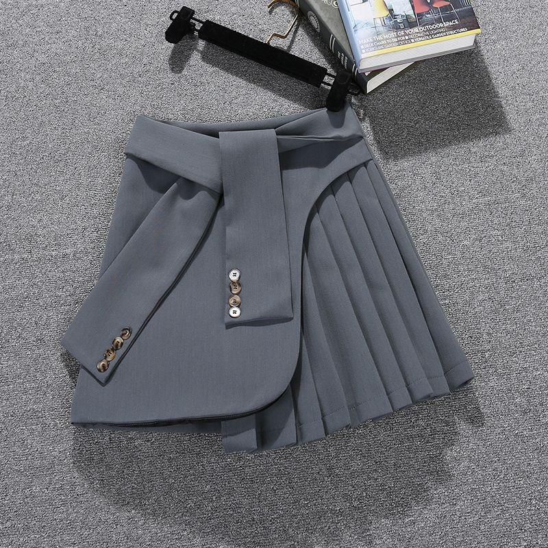 Super Popular INS Irregular Fashion High Waist Pleated Short Skirt Grey L
Super Popular INS Irregular Fashion High Waist Pleated Short Skirt Grey L