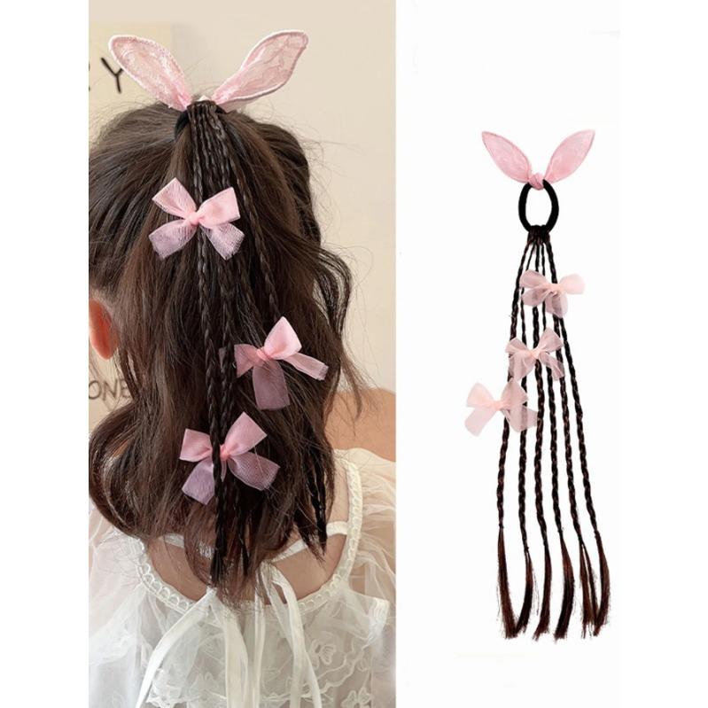 1Pcs Fashion Ribbons Bow Artificial Wig Hair Scrunchies Elastic Hair Bands For Girls Kids Party Ponytail Hair Accessories
1Pcs Fashion Ribbons Bow Artificial Wig Hair Scrunchies Elastic Hair Bands For Girls Kids Party Ponytail Hair Accessories