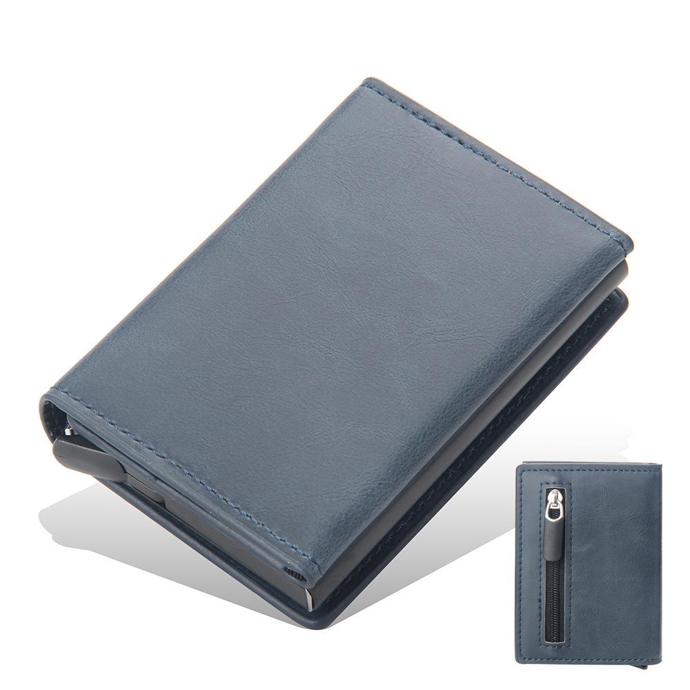 Men Wallet Anti Magnetic Automatic Pop Up Zipper Cards Holder Large Capacit Aluminum Card Case Fashion синій
Men Wallet Anti Magnetic Automatic Pop Up Zipper Cards Holder Large Capacit Aluminum Card Case Fashion синій