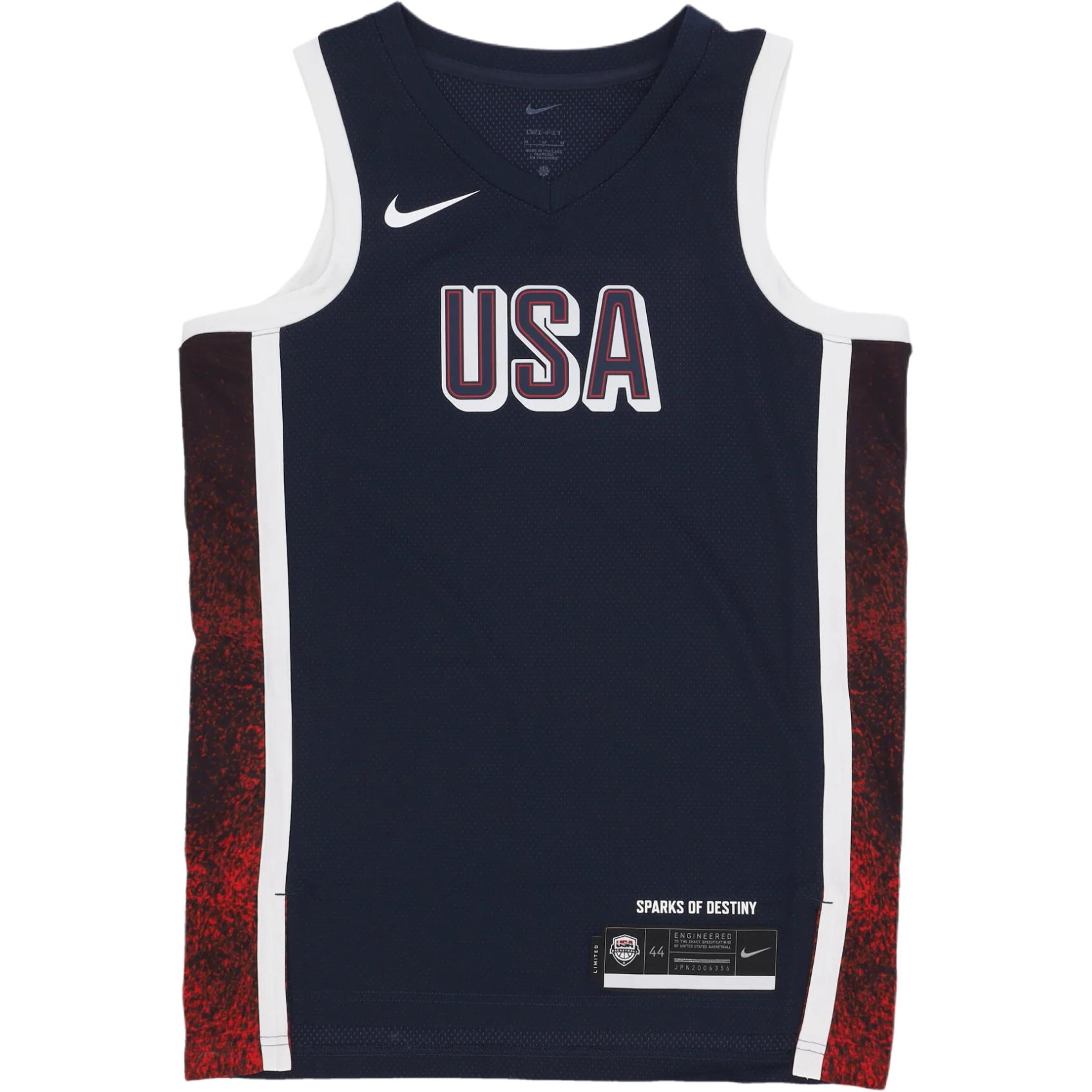Nike USAB Limited Road Lightweight Knitted Moisture-Wicking Comfortable Sleeveless Basketball Jersey Men jersey Navy-Blue FV5520-451 L
Nike USAB Limited Road Lightweight Knitted Moisture-Wicking Comfortable Sleeveless Basketball Jersey Men jersey Navy-Blue FV5520-451 L