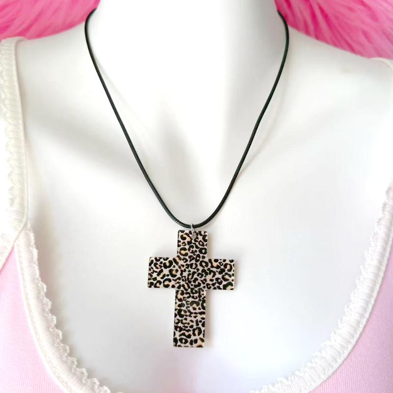 Jewelry Acrylic Leopard Print Zebra Print Cross for Women Cool Kawaii Cute Fashion Sexy Necklace Punk Accessories Goth
Jewelry Acrylic Leopard Print Zebra Print Cross for Women Cool Kawaii Cute Fashion Sexy Necklace Punk Accessories Goth