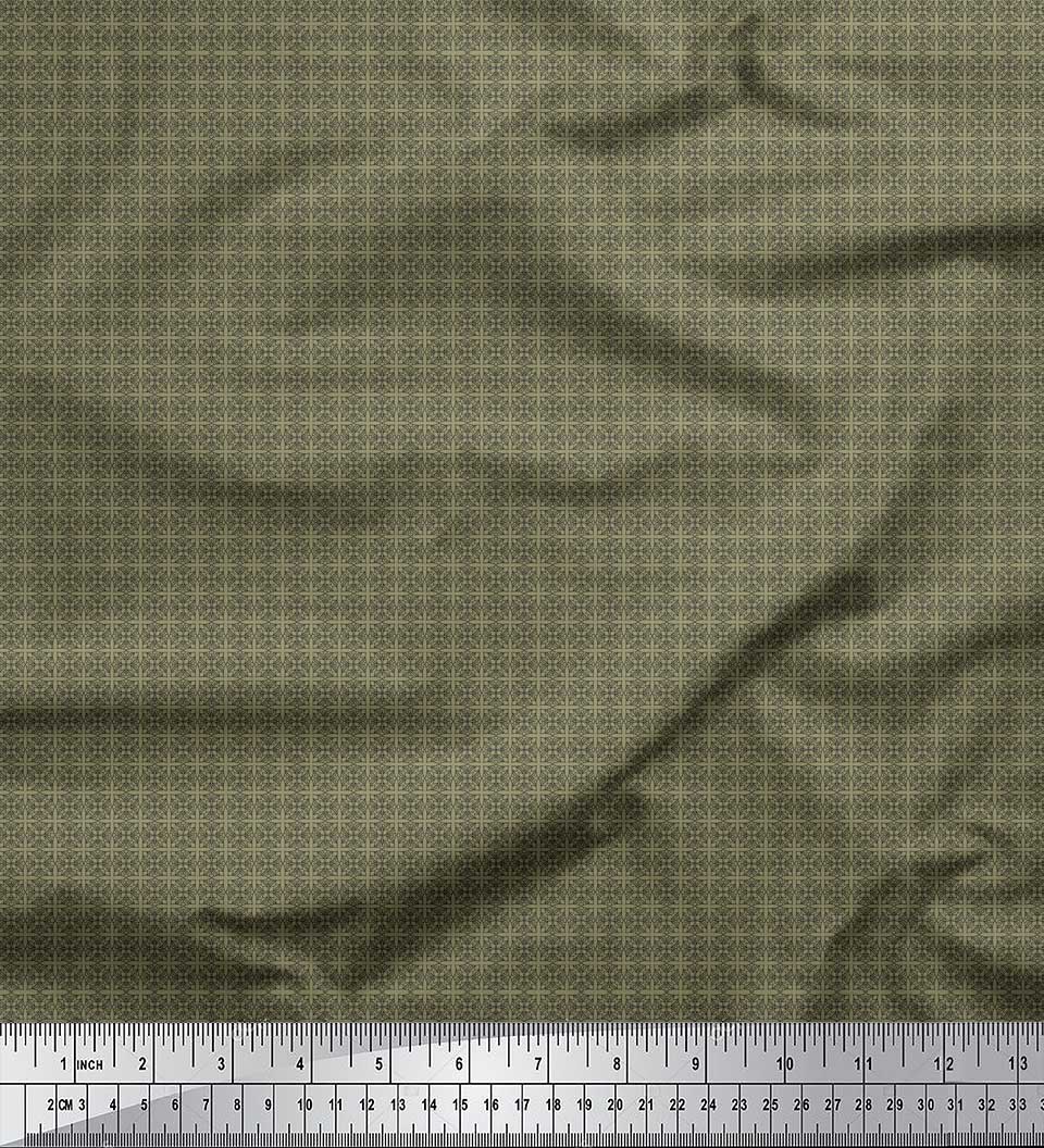 Soimoi Green Japan Crepe Satin Fabric Flower Geometric Print Fabric by the metre 42 Inch 42 Inch Wide - Poly Crepe зелений
Soimoi Green Japan Crepe Satin Fabric Flower Geometric Print Fabric by the metre 42 Inch 42 Inch Wide - Poly Crepe зелений