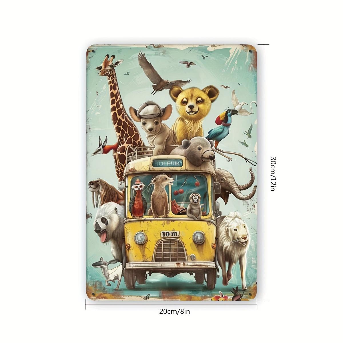 Animal Bus Metal Sign x Vintage Metal Wall Art Retro Iron Plaque for Home Office Cafe Bar Garage Farmhouse Zoo Decor 20x30cm(7.8x11.8inch)
Animal Bus Metal Sign x Vintage Metal Wall Art Retro Iron Plaque for Home Office Cafe Bar Garage Farmhouse Zoo Decor 20x30cm(7.8x11.8inch)