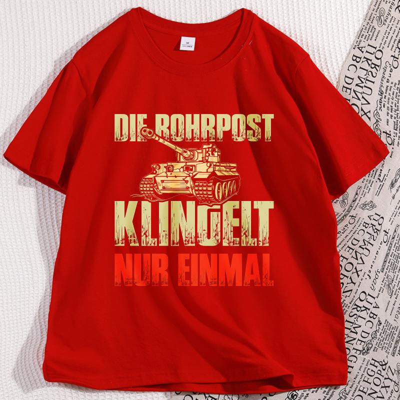 Die Rohrpost Klingelt Nur Einmal Deutsche Tiger Tank Tshirt Men Casual Loose Cotton Crew Neck T Shirt Streetwear Clothes S
Die Rohrpost Klingelt Nur Einmal Deutsche Tiger Tank Tshirt Men Casual Loose Cotton Crew Neck T Shirt Streetwear Clothes S