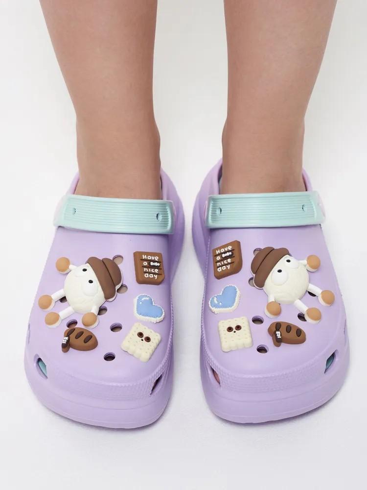 Cartoon Cute Thick-soled Beach Shoes Sandals Hole Shoes 37 фіолетовий
Cartoon Cute Thick-soled Beach Shoes Sandals Hole Shoes 37 фіолетовий