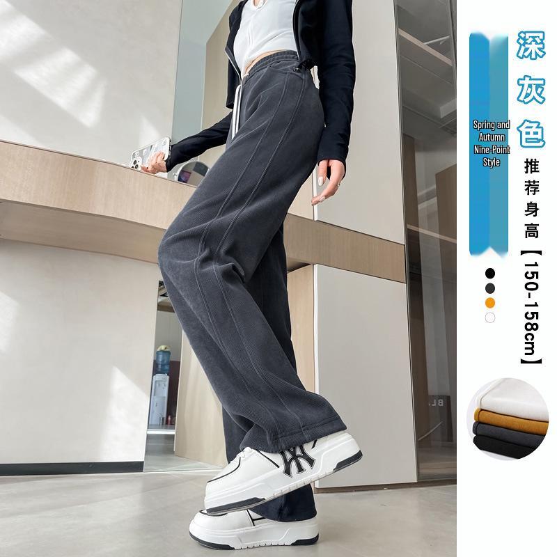 Брюки из овечьей шерсти с флисовой подкладкой для миниатюрных женщин - Осень/Зима 2024, Шениль, Прилегающий крой, Прямые штанины. XL