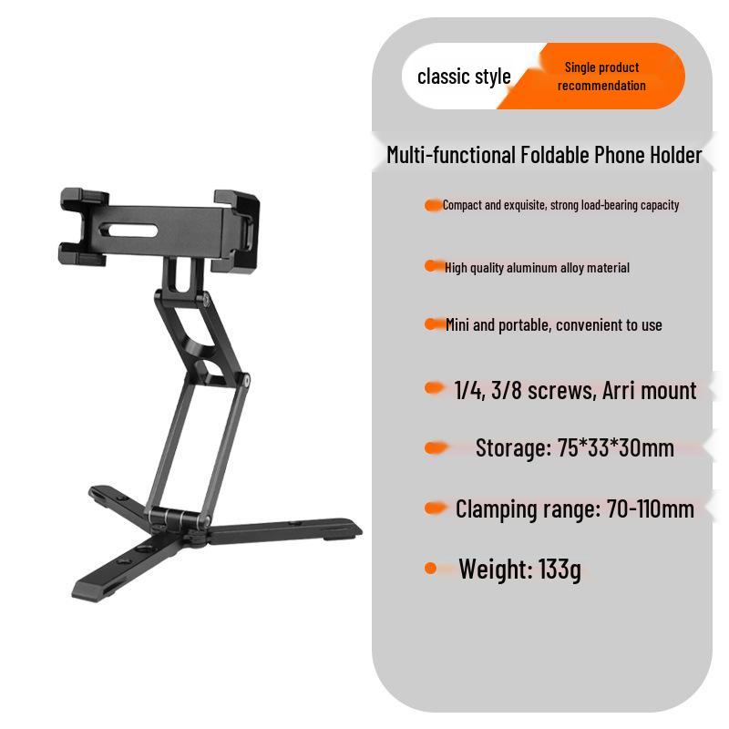 2026 Aluminum Alloy Multifuntional Folding Phone Clip for Desktop Photography & Video Shooting
2026 Aluminum Alloy Multifuntional Folding Phone Clip for Desktop Photography & Video Shooting