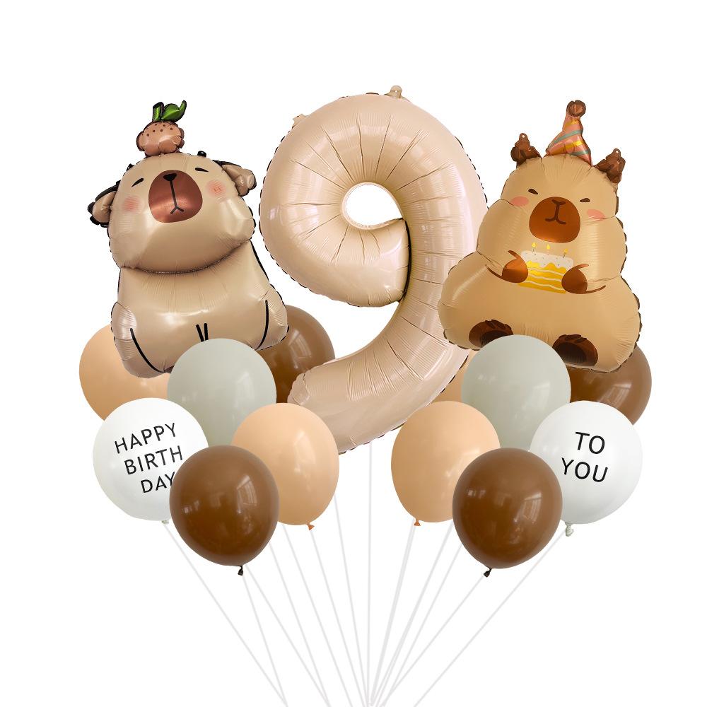 Cartoon Capybara Kapibara Theme Caramel Color Digital Aluminum Film Balloon Birthday Party Balloon Ornament Kapibara set 9
Cartoon Capybara Kapibara Theme Caramel Color Digital Aluminum Film Balloon Birthday Party Balloon Ornament Kapibara set 9