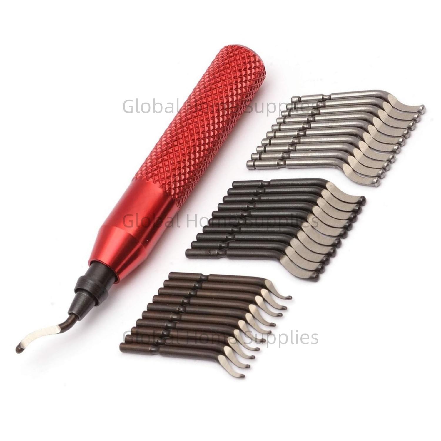 Deburring Tool RB3000 with 30 Extra High Speed Steel Swivel Blades BS1010 BS1018 BK3010 Burr Removal Reamer Tool червоний
Deburring Tool RB3000 with 30 Extra High Speed Steel Swivel Blades BS1010 BS1018 BK3010 Burr Removal Reamer Tool червоний
