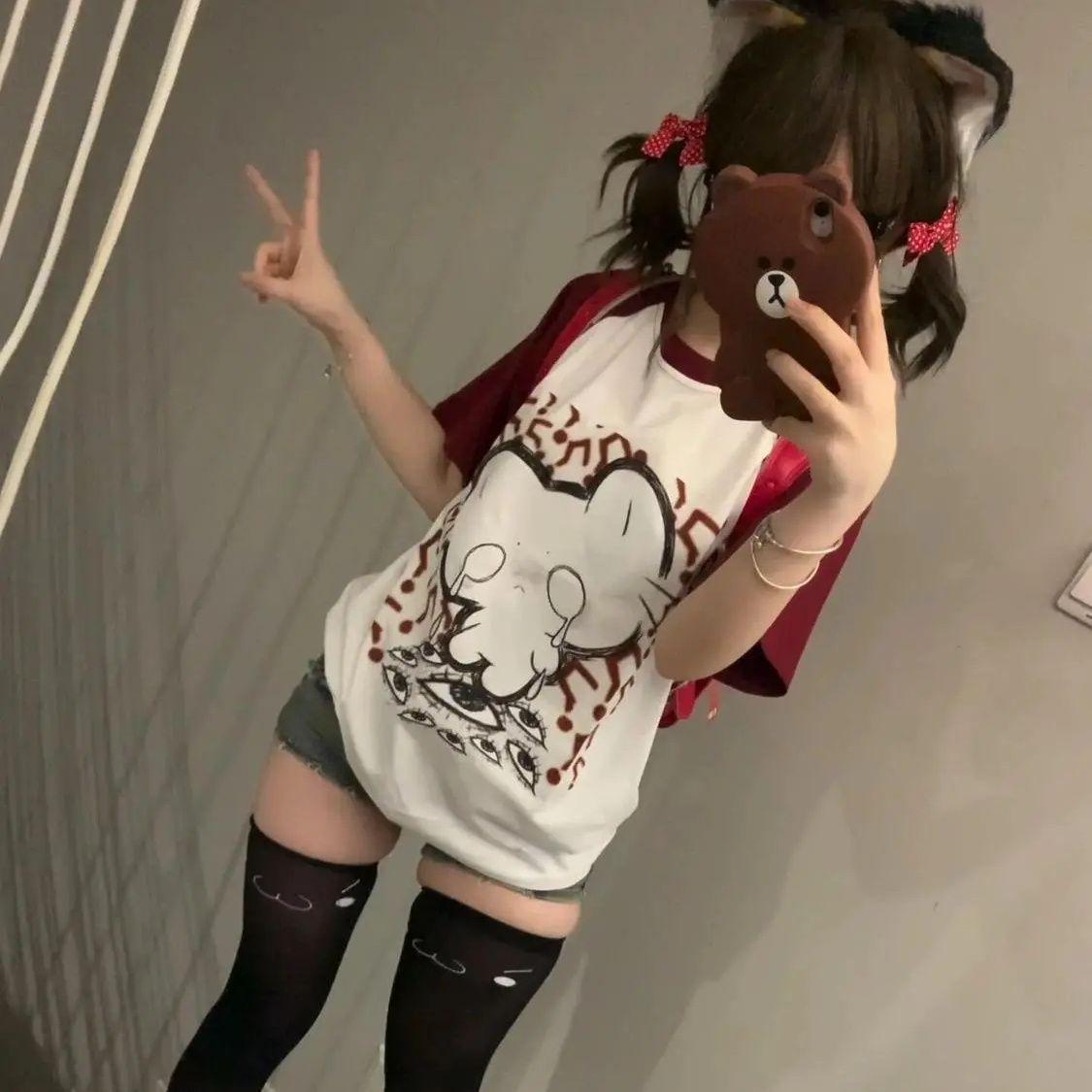 Милые футболки Y2K для девочек, с коротким рукавом, для вечеринок, клубные топы, повседневные футболки для женщин XL
Милые футболки Y2K для девочек, с коротким рукавом, для вечеринок, клубные топы, повседневные футболки для женщин XL