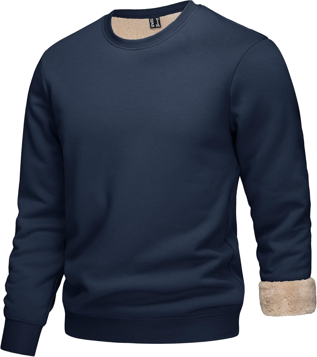 KEFITEVD Long Sleeve Loose Solid Warm Ribbed Navy Size Men s Fleece-Lined Sweatshirt, Fit, Warm, Color, Undershirt, Hem, Blue, L, Fall/Winter
KEFITEVD Long Sleeve Loose Solid Warm Ribbed Navy Size Men s Fleece-Lined Sweatshirt, Fit, Warm, Color, Undershirt, Hem, Blue, L, Fall/Winter