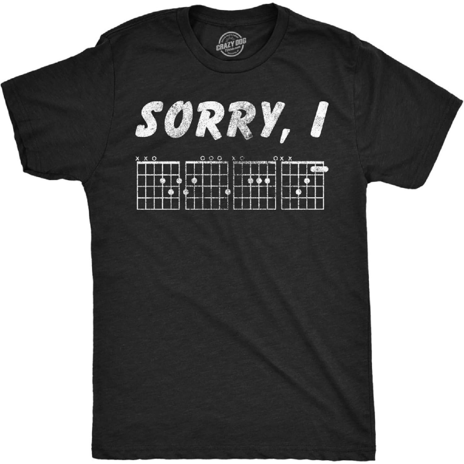 Mens Funny T Shirts Sorry I D G A F Guitar Chords Sarcastic Music Joke Graphic Tee for Men XXXXXL
Mens Funny T Shirts Sorry I D G A F Guitar Chords Sarcastic Music Joke Graphic Tee for Men XXXXXL