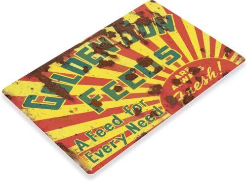 GOLDEN SUN FEEDS TIN SIGN A FEED FOR EVERY NEED ALWAYS FRESH ESTHERVILLEAluminum 20x30cm(7.8x11.8inch)
GOLDEN SUN FEEDS TIN SIGN A FEED FOR EVERY NEED ALWAYS FRESH ESTHERVILLEAluminum 20x30cm(7.8x11.8inch)