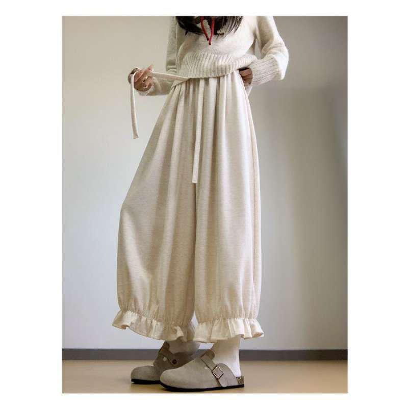 Gray Wood Edged High Waist Loose Wide Leg Pants for Women 2XL грязно-белый
Gray Wood Edged High Waist Loose Wide Leg Pants for Women 2XL грязно-белый