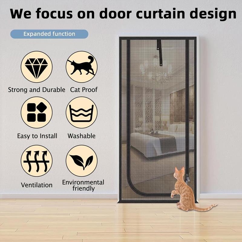 1Pc Cat Pets Kitchen Screen Mesh Door Double Side Bedroom Thickened PP/PE U Shape 90x200CM
1Pc Cat Pets Kitchen Screen Mesh Door Double Side Bedroom Thickened PP/PE U Shape 90x200CM