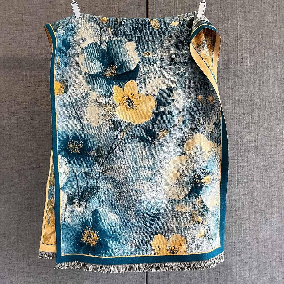 Autumn personality fashionable plant flower print scarf women s imitation cashmere warm windproof scarf temperament versatile shawl 190*65cm
Autumn personality fashionable plant flower print scarf women s imitation cashmere warm windproof scarf temperament versatile shawl 190*65cm